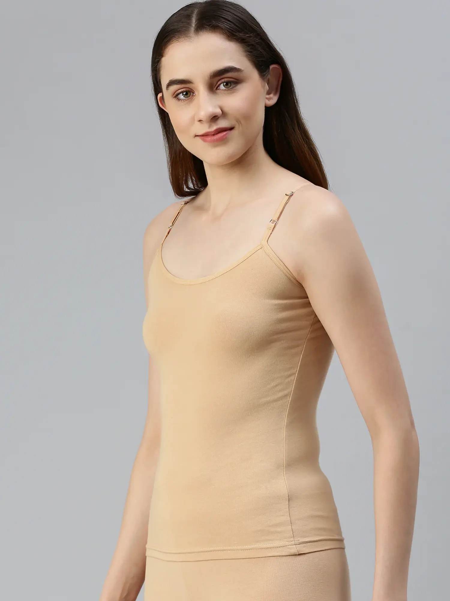 Womens Solid Cotton Camisole