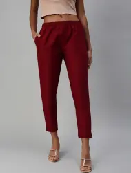 Womens Solid Coloured Cotton Kurti Pant
