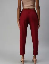 Womens Solid Coloured Cotton Kurti Pant