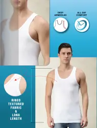 Men's Vests Combed Cotton Seamless Fit Classic Cut For Perfect Comfort | MB001