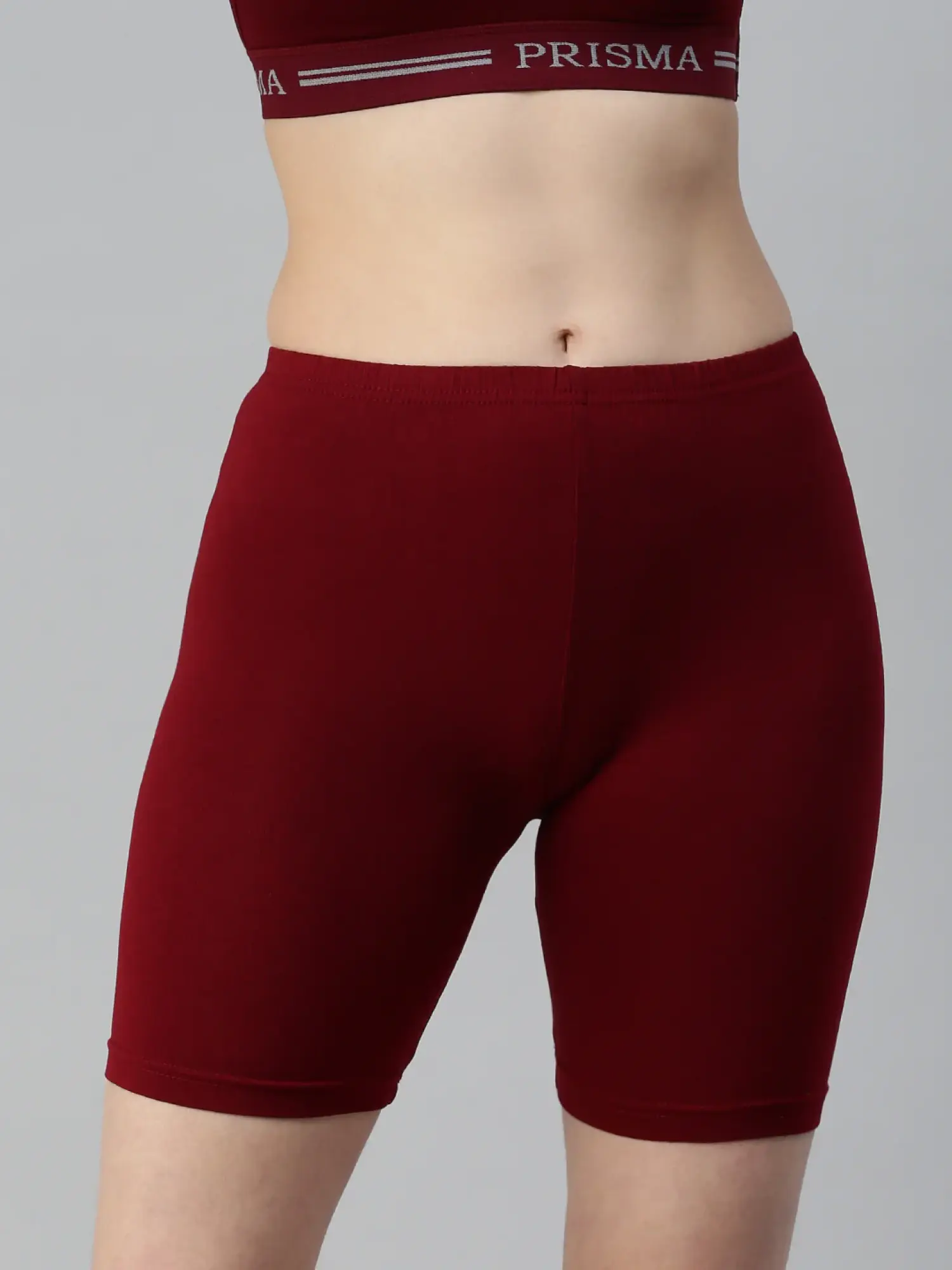 Womens Solid Coloured Cotton Yoga Shorts
