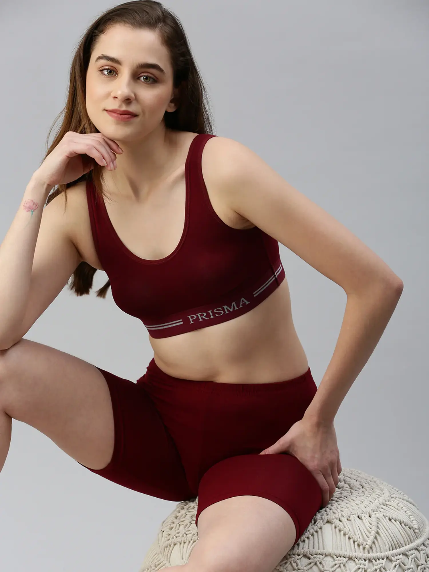 Womens Solid Coloured Cotton Yoga Shorts