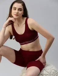 Womens Solid Coloured Cotton Yoga Shorts