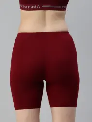 Womens Solid Coloured Cotton Yoga Shorts